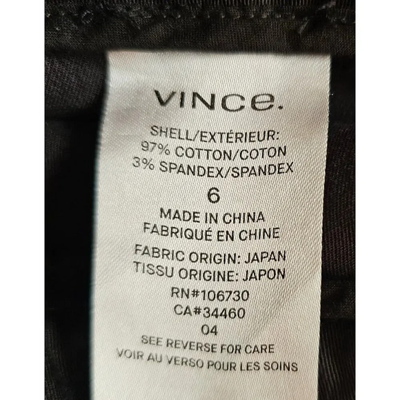 Vince Women's 6 Black‎ Twill Cropped Pants Utility Drawstring Pockets Ankle - Picture 7 of 10